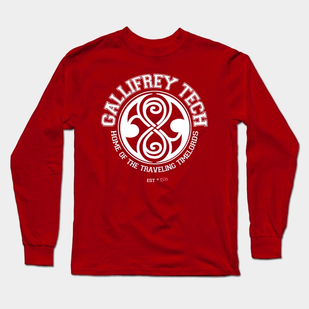 Gallifrey Tech - College Wear 01 Long Sleeve T-Shirt by pbarbalios